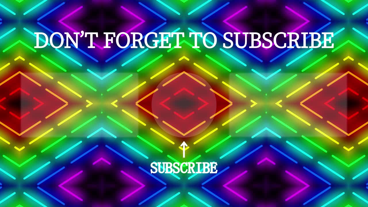 네온 표지판 패턴 엔드 카드 엔딩 스크린 모션 그래픽