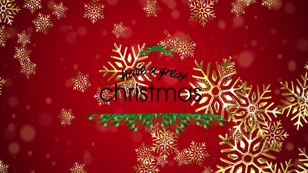 ⁇ 은 배경 에 내리는 눈 위 에 있는 크리스마스 축하 문자 의 애니메이션