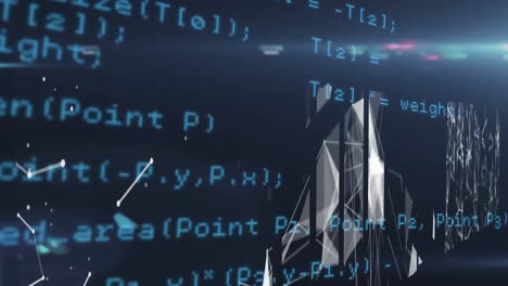 procesamiento de datos contra las pantallas de la red de conexiones