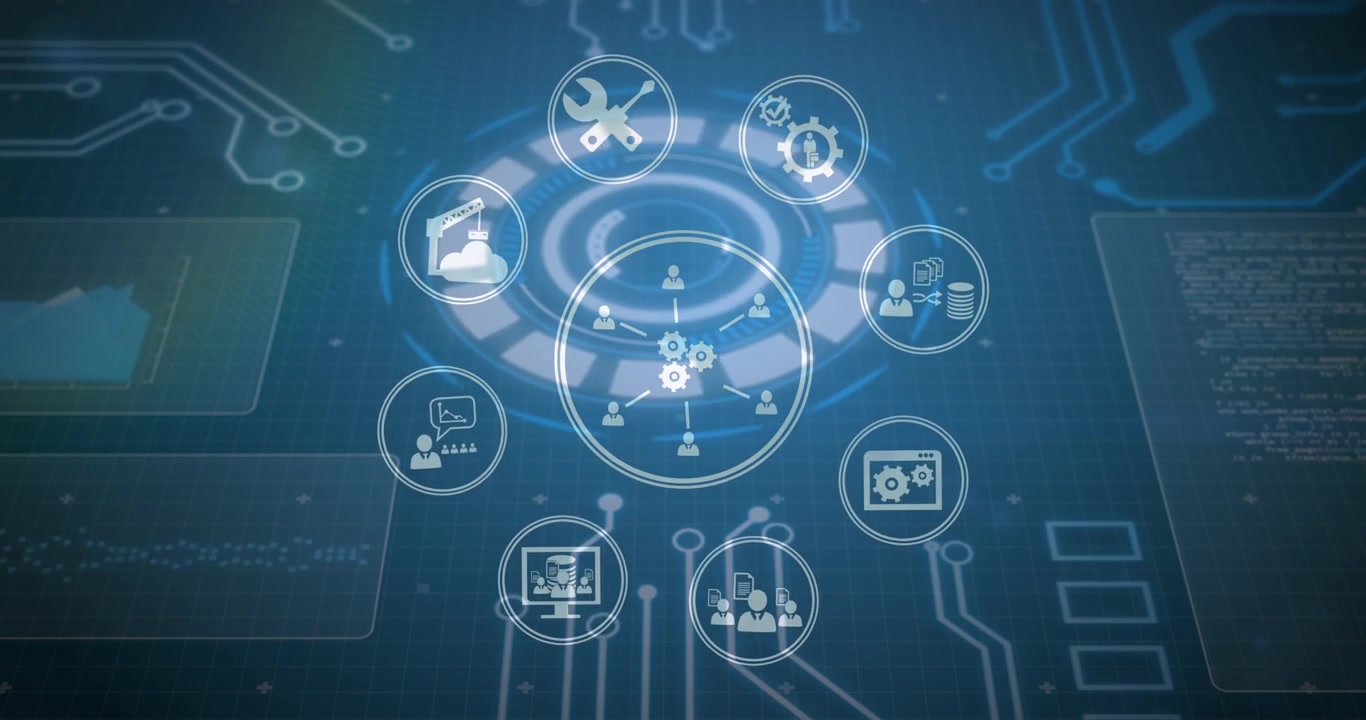 Animation of scope scanning with network of connections