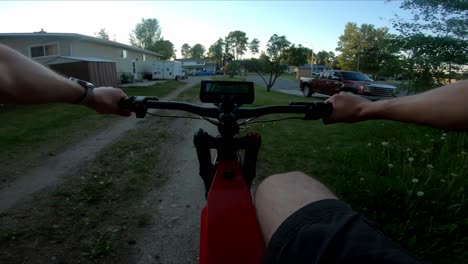 man taking a ride during daytime on his ebike