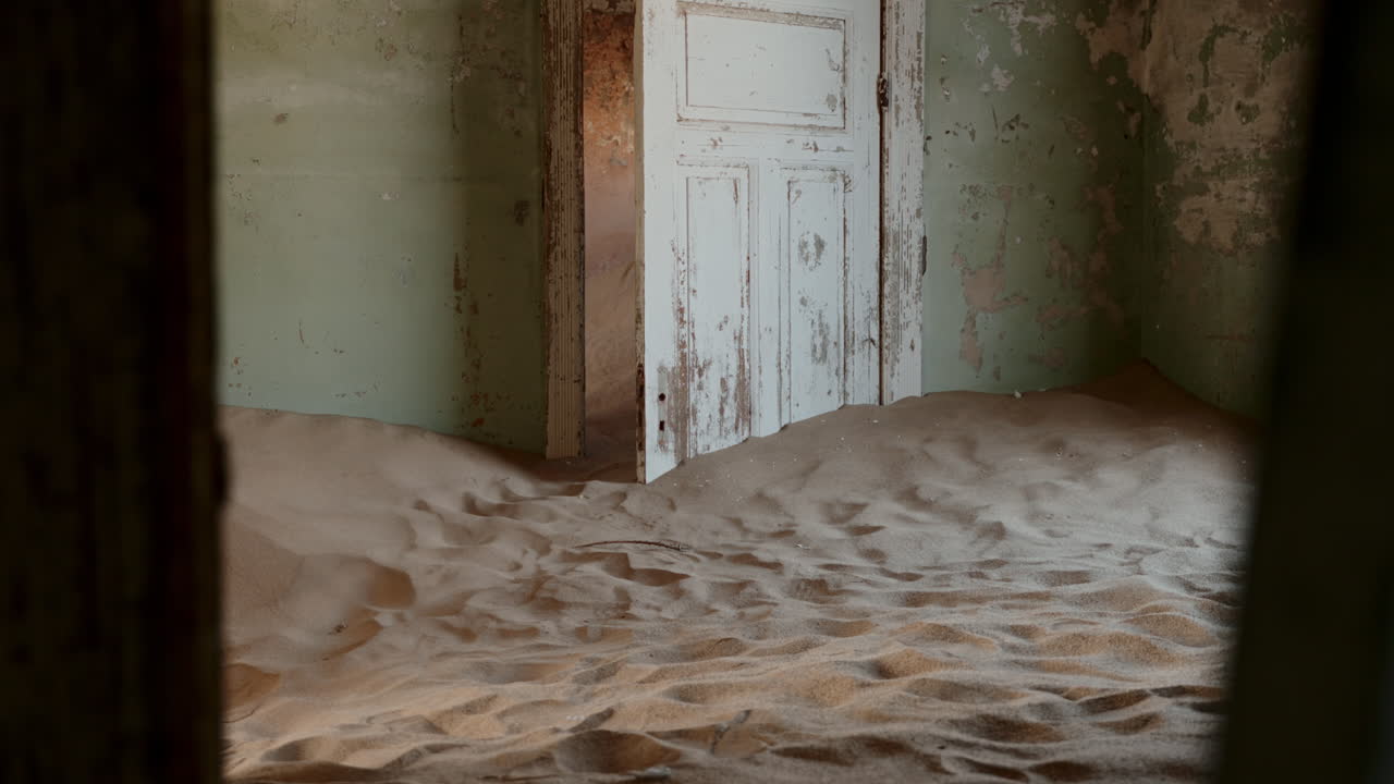 Abandoned Room Filled with Sand