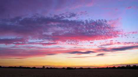 atardecer de verano rural en rivenhall