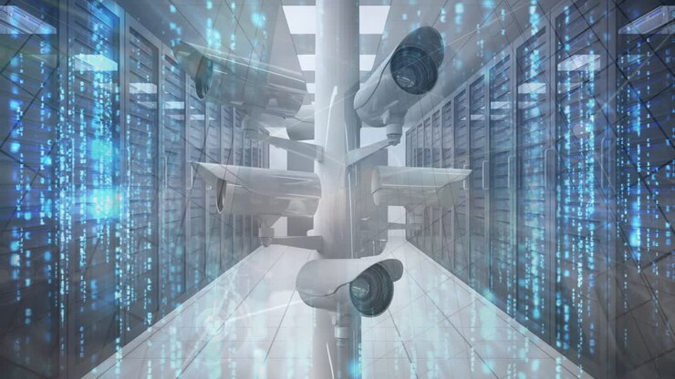 Animation of cameras over data processing
