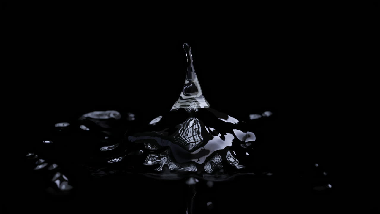 3d render water splashes on black background