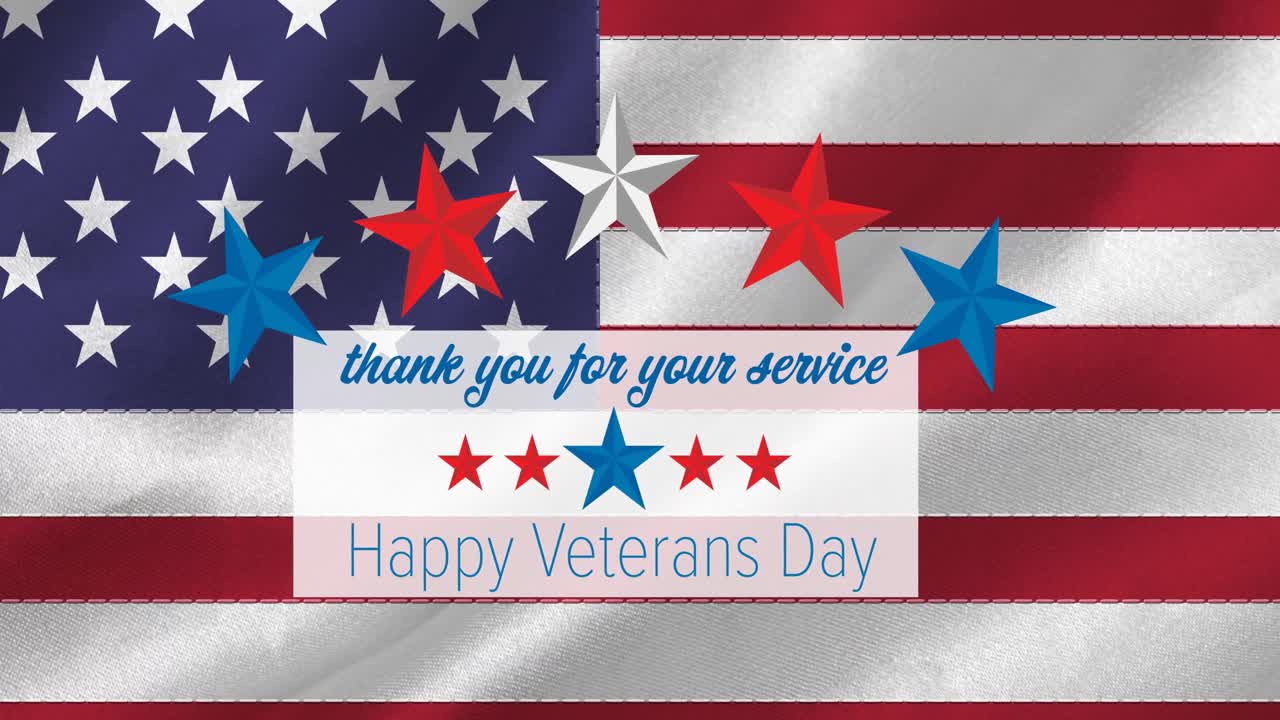 미국  ⁇ 발 패턴 위에 베테랑의 날 텍스트의 애니메이션