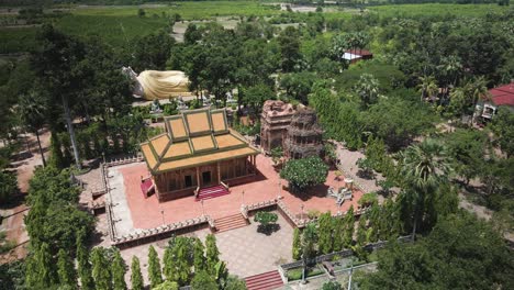 Forgotten-temples-Cambodia:-Wat-Preah-Theat-Thmor-Da-Temple---Kampong-Cham-with-large-reclining-Buddha