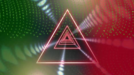 Animation-of-neon-triangles-in-neon-tunnel