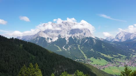오스트리아 알프스 zugspitze 산 구름 말