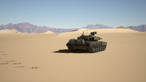 a tank in the desert