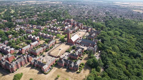 Repton-Park-Woodford-Green-Este-De-Londres-Reino-Unido-Panorámica-Drone-Vista-Aérea