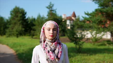 woman in hijab outdoors