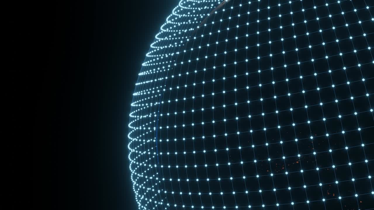 Spinning planet Earth. Technology video footage. Communication concept.