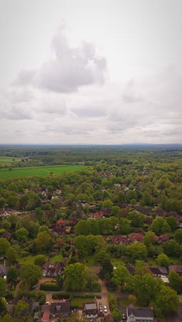 Drone-shot-of-British-Countryside-Houses-