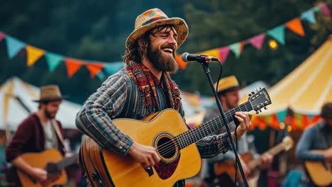 band performing at a music festival