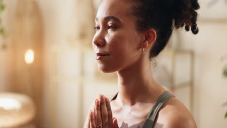 woman meditating in yoga pose