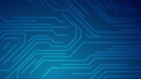 abstracto azul brillante líneas de placa de circuitos de tecnología fondo de movimiento