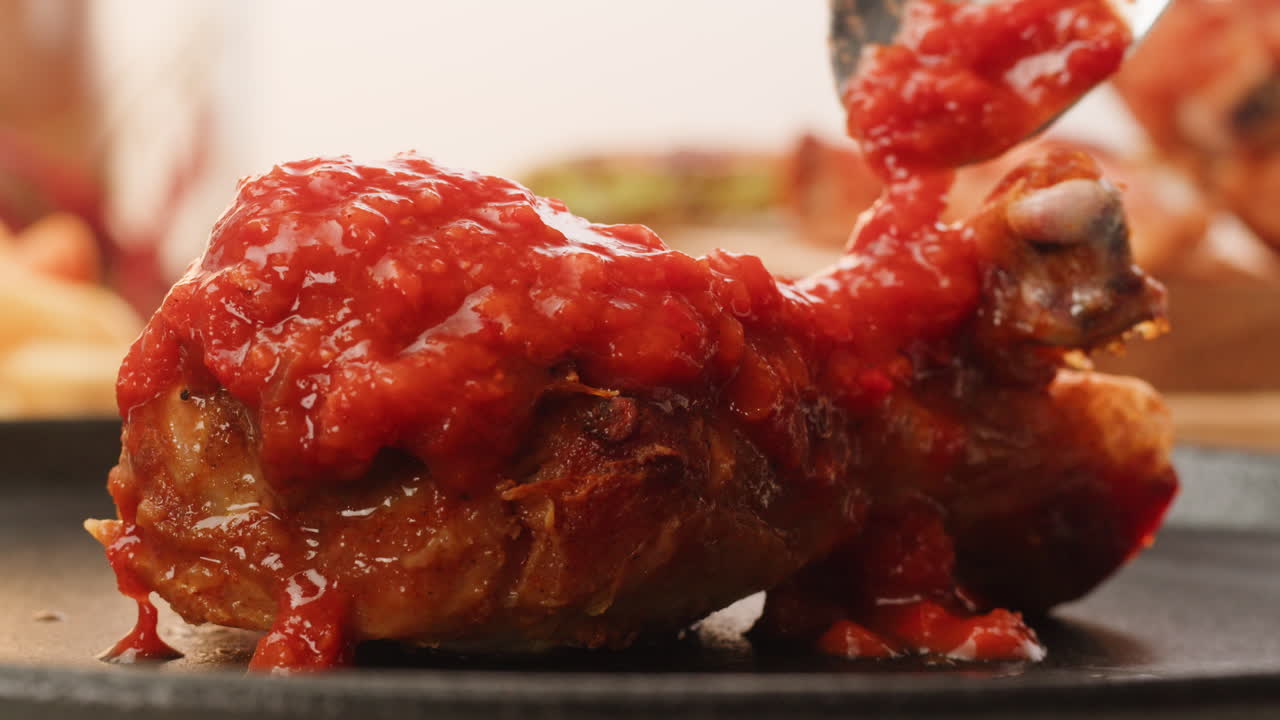 Roasted Chicken Leg with Red Sauce