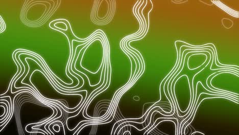 White-trails-waving-on-orange-green-and-black-background