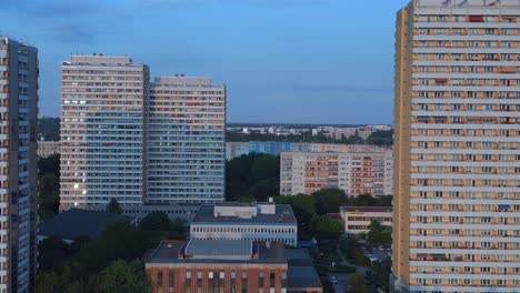 best aerial top view flight
prefabricated housing complex, panel system building berlin marzahn germany europe summer 23