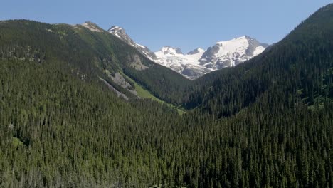 majestic forest mountains of joffre lakes provincial park near pemberton in british columbia, canada