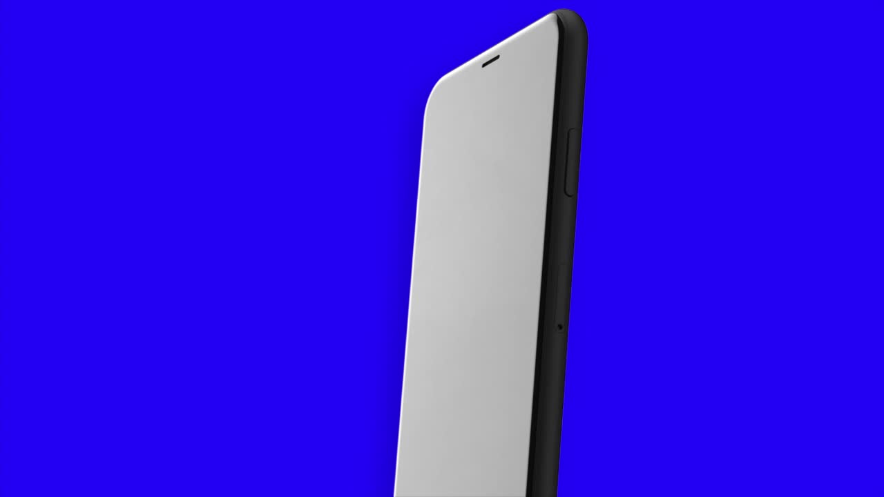 Smartphone Nero su Sfondo Blu
