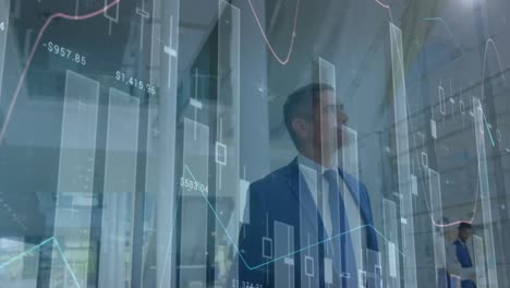 animación del procesamiento de estadísticas sobre el empresario