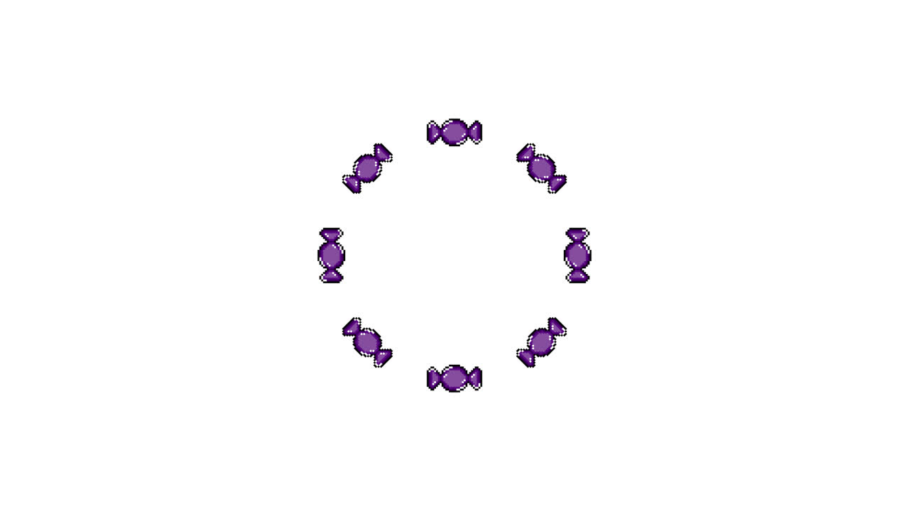 Pixel Art Candy Spinning Animated Overlay Transparent 30fps (7)