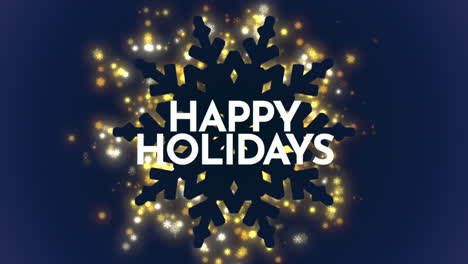 Happy-Holidays-with-fly-gold-and-silver-snowflakes-1