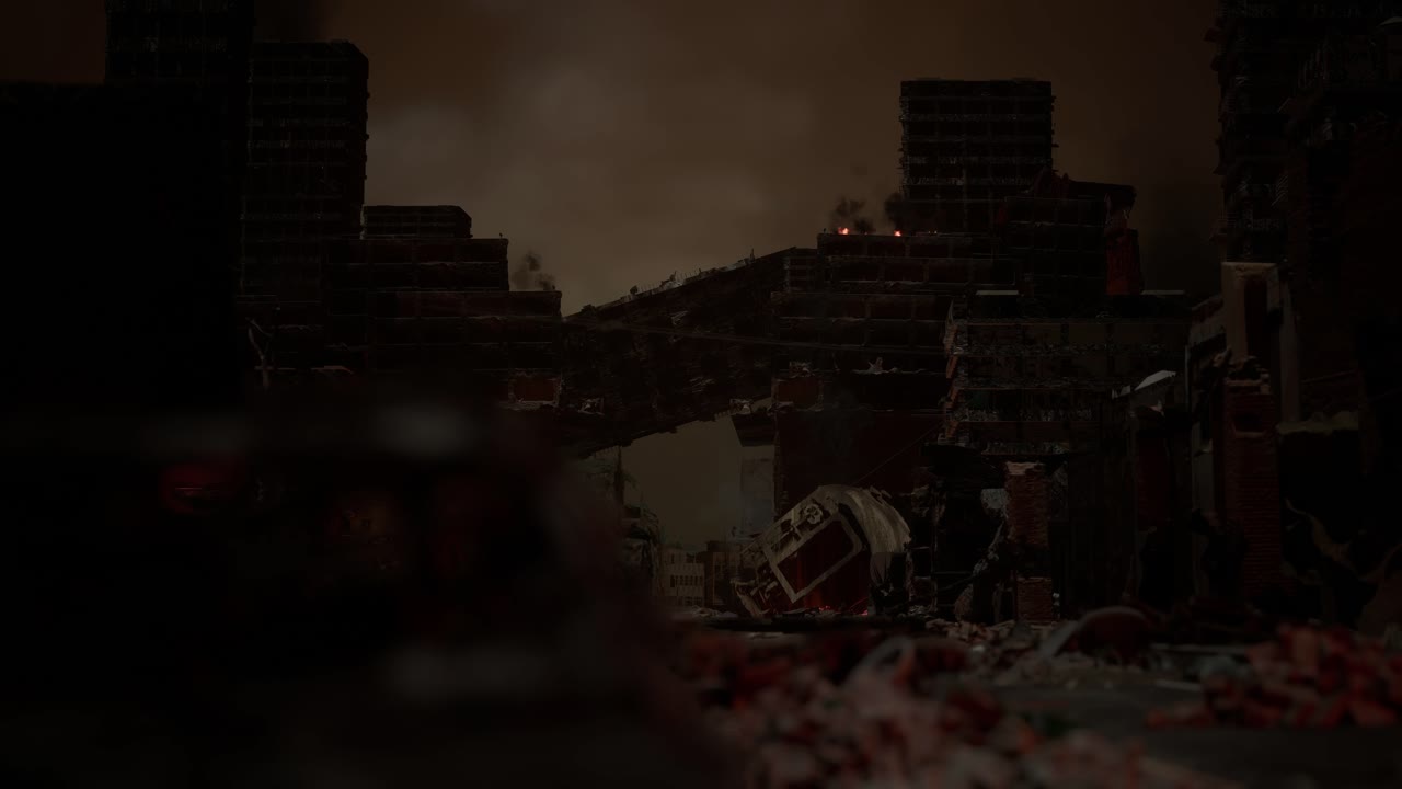 el concepto de ciudad en ruinas del final de la guerra