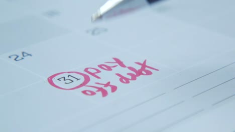 marcar el día de pago en el calendario