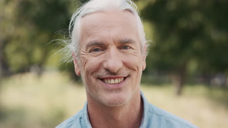 Slow-Motion-Portrait-of-happy-Mature-caucasian-man-smiling