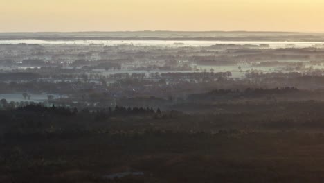 misty sunrise valley view