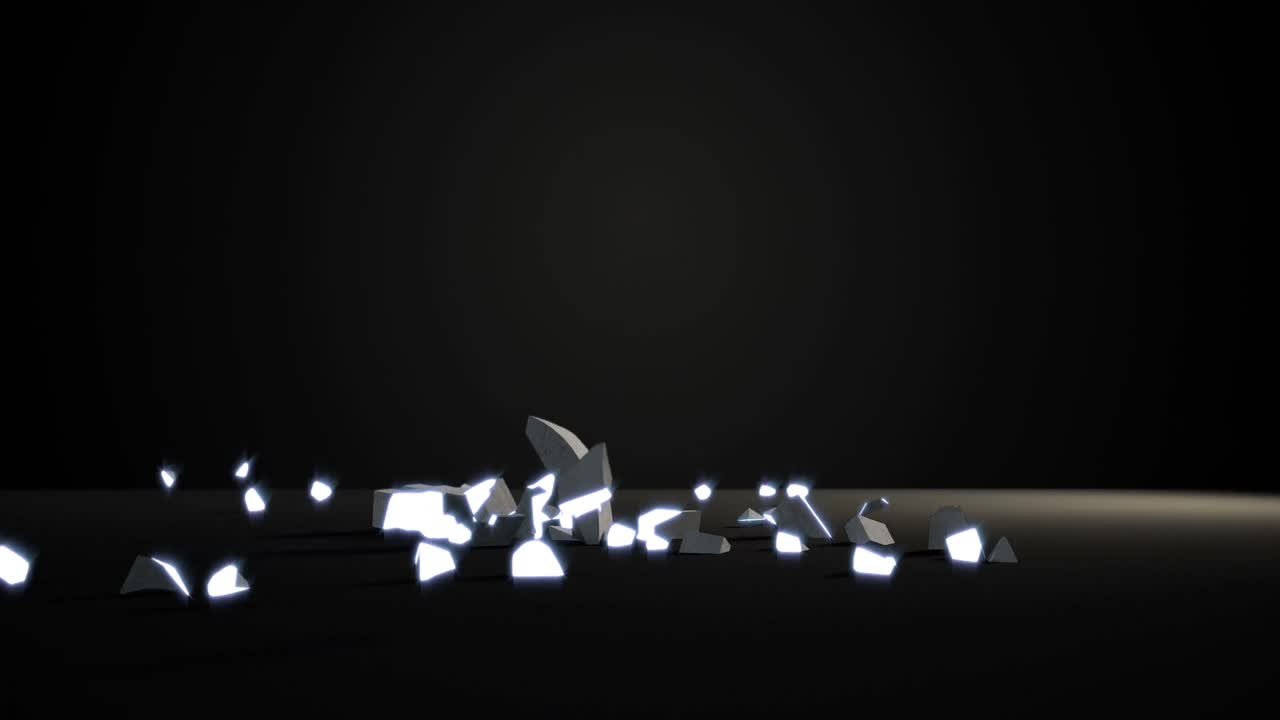 Euro sign falling against black background