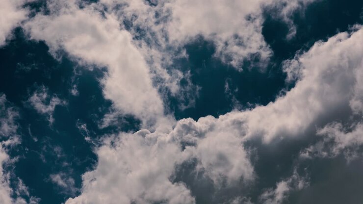 Beautiful clouds in motion timelapse