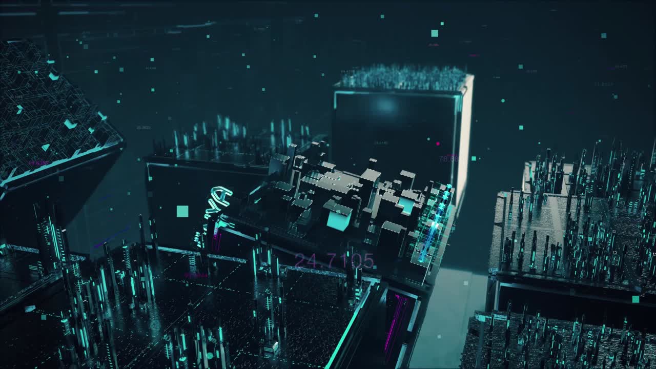 Meta Evren, Metaverse in Turkish with digital technology hitech concept