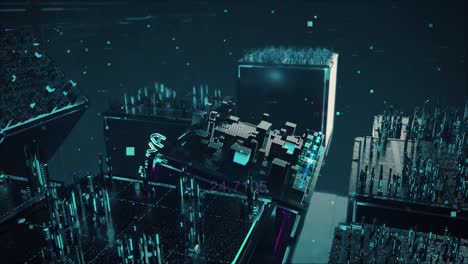 meta evren, metaverse in turkish with digital technology hitech concept