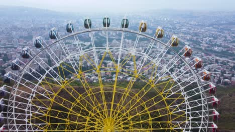 the tourists in the ferris wheel