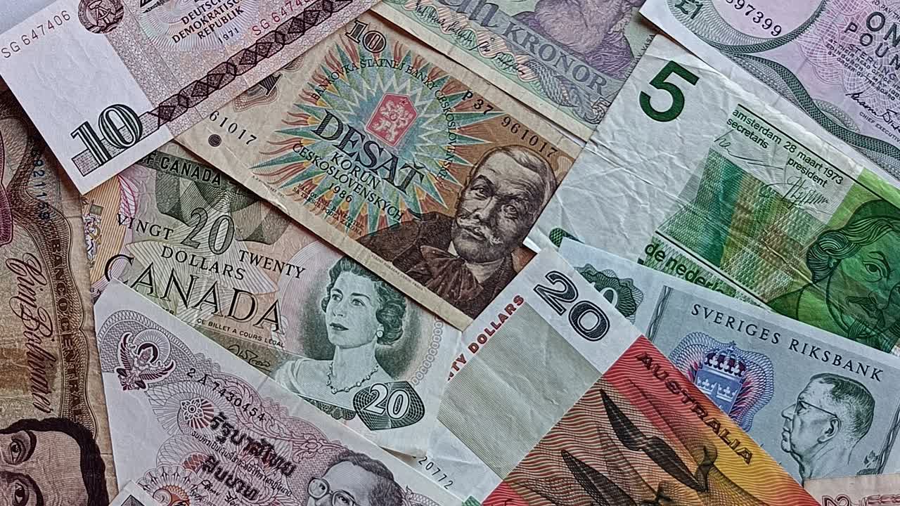 World Paper Money as Background
