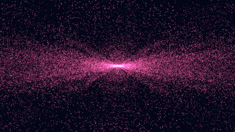 vibrant pink beam of light shimmers with floating sparkles