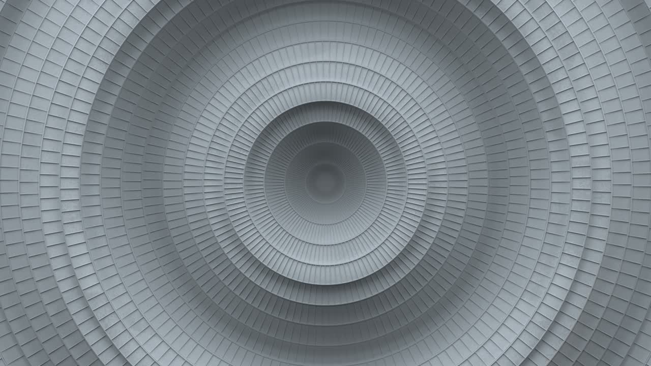 círculos grises con efecto ondulado bucle sin costuras animación de renderización 3d