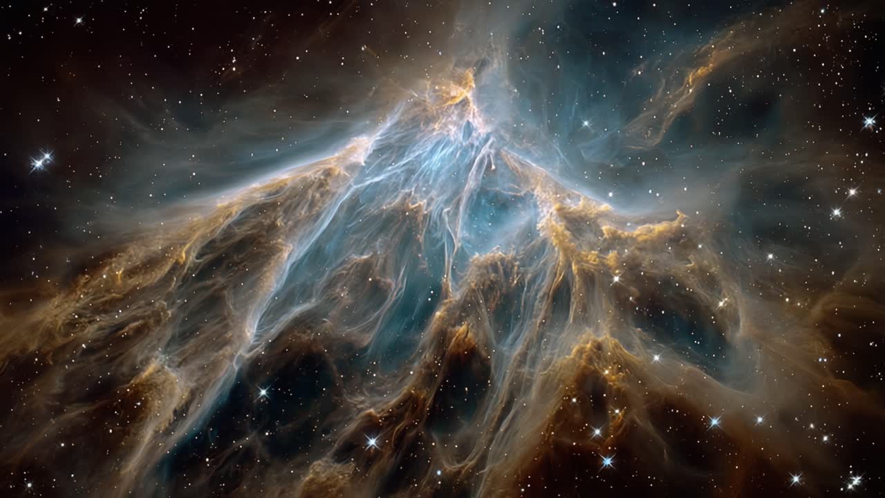 A Majestic Cosmic Landscape: An Awe-Inspiring View of Nebulae and Stellar Formation Captured in Deep Space Imagery Highlighting the Beauty of the Universe