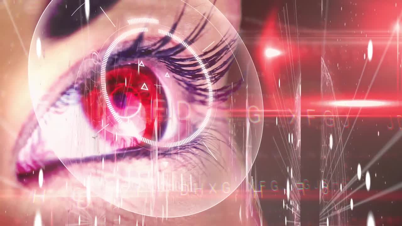 데이터 처리에 대한 인간의 눈 위의 범위 스캐닝