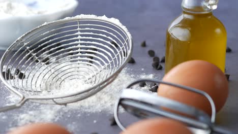 baking ingredients and tools