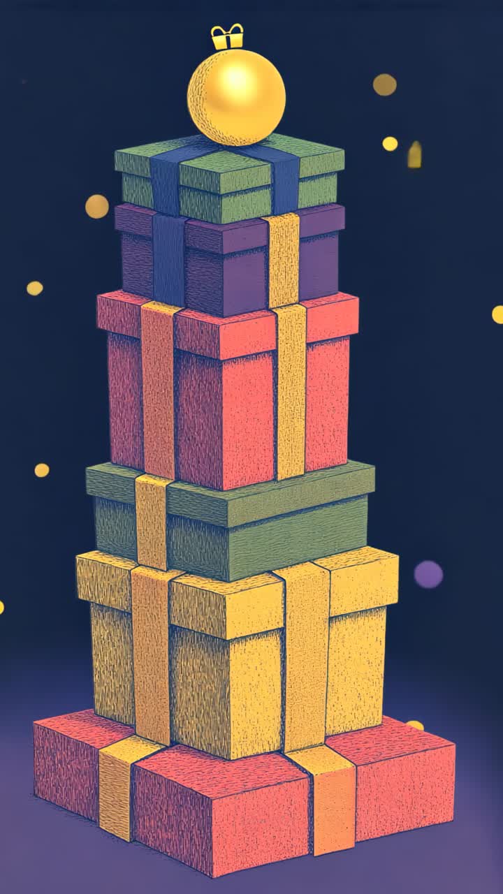 쌓인 선물 상자