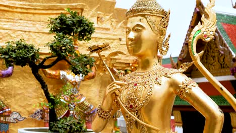 elegant statues in bangkok's sacred temple