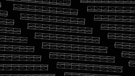 diseño arquitectónico de marco de alambre abstracto