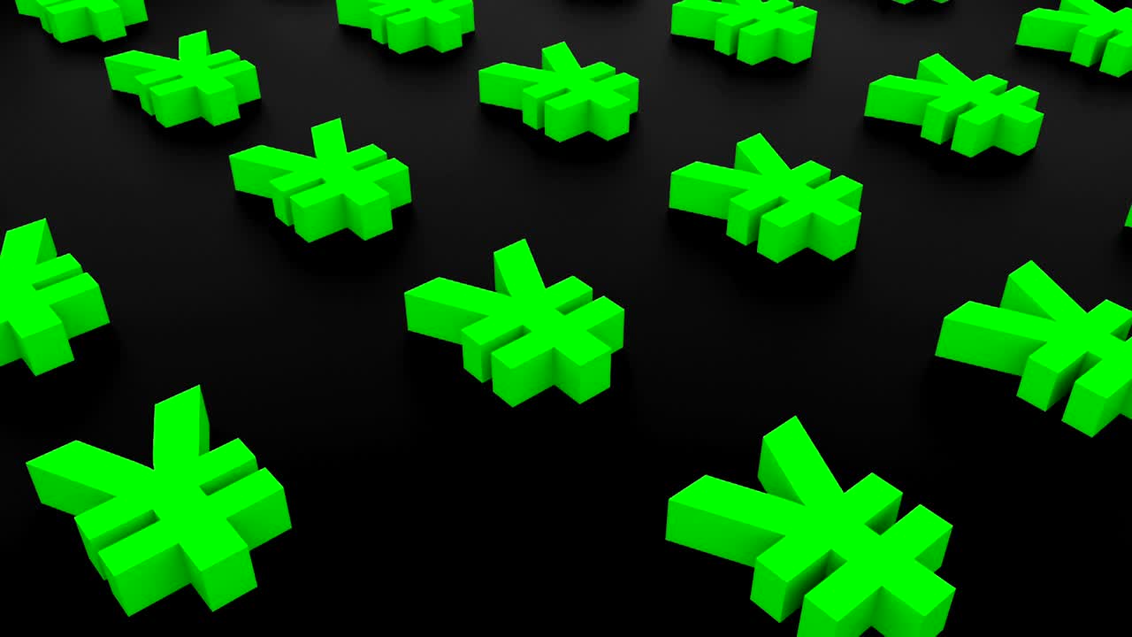 검은 바탕에 의 많은 기호, 3d 일러스트레이션, 컴퓨터 렌더링