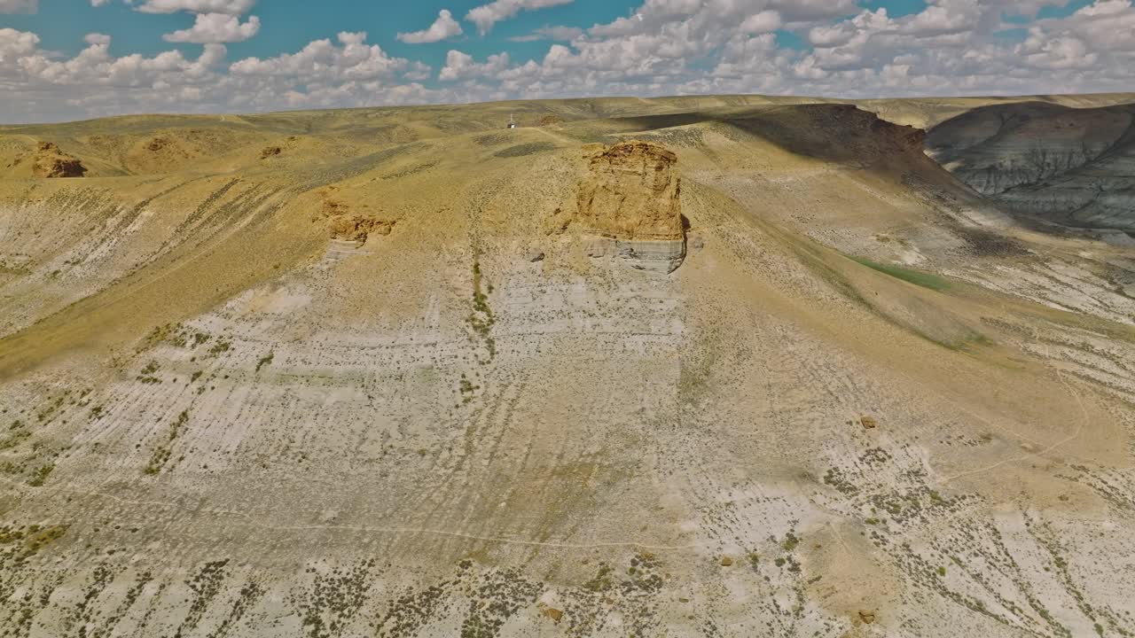Aerial view of beautiful mountains on a summer day, Wyoming
