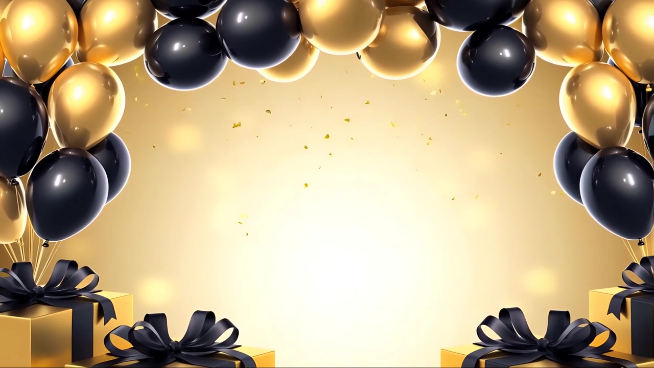 Sfondo di compleanno con palloncini 4K